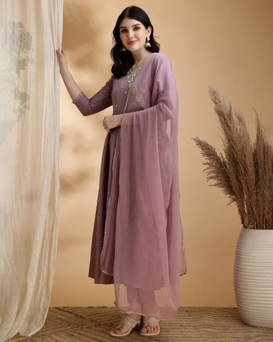 Embroidery Anarkali Kurta Set