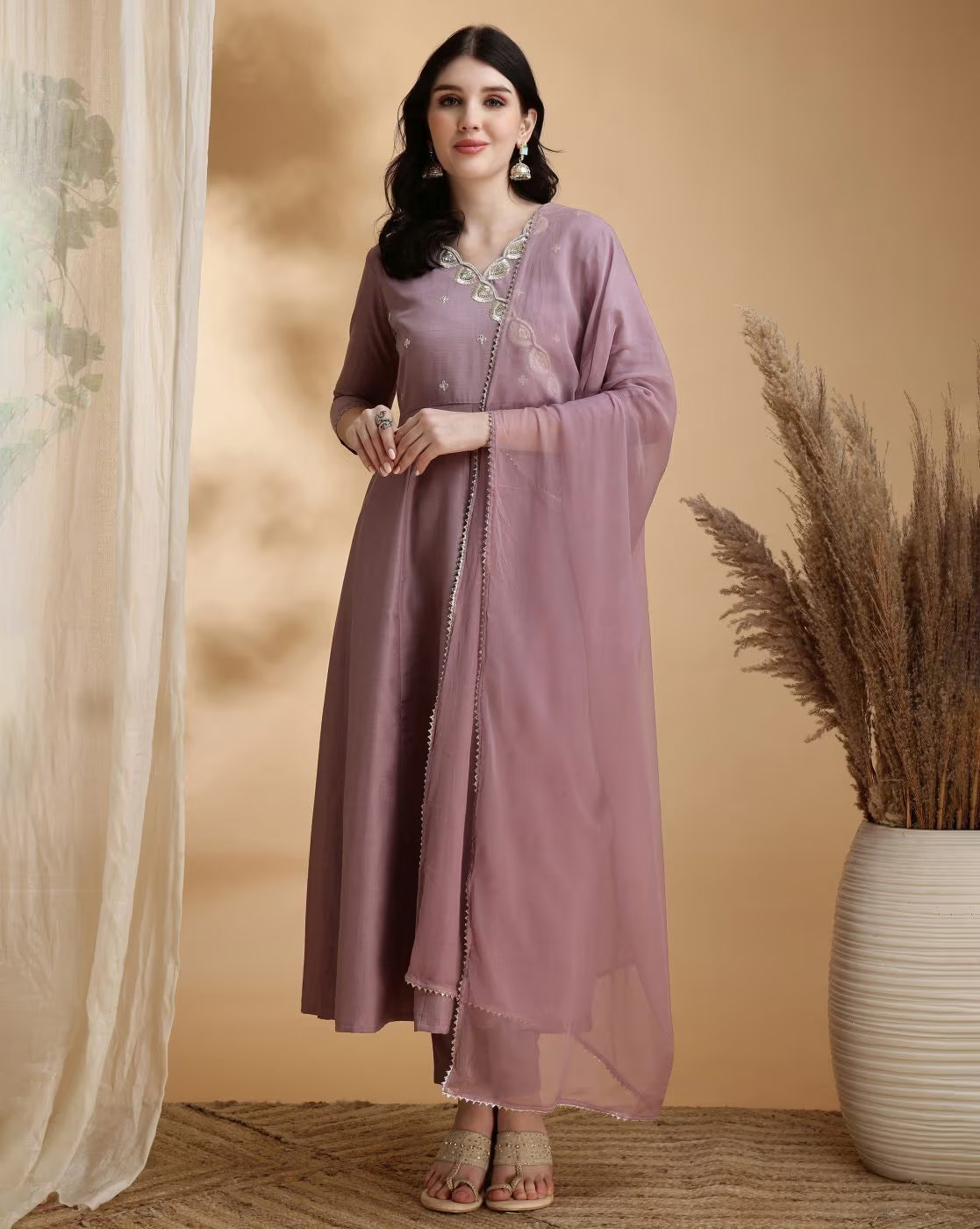 Embroidery Anarkali Kurta Set