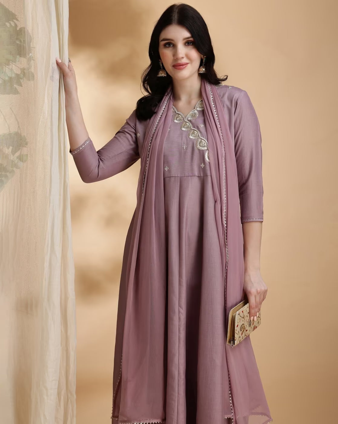 Embroidery Anarkali Kurta Set