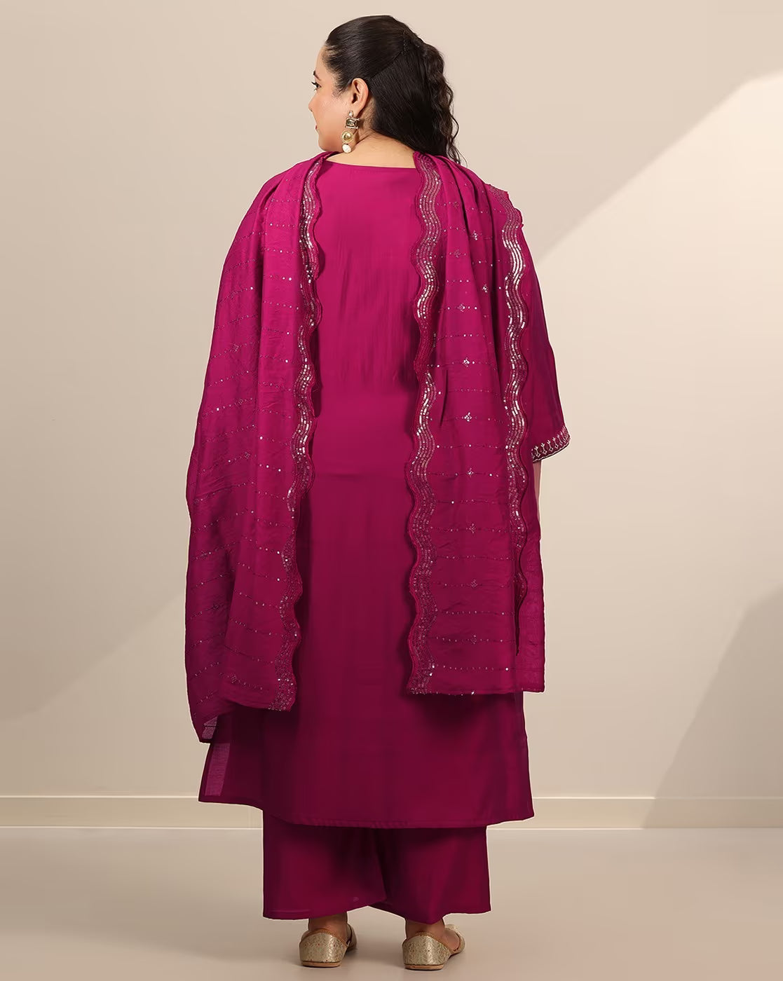 Women Embroidered Straight Kurta Set