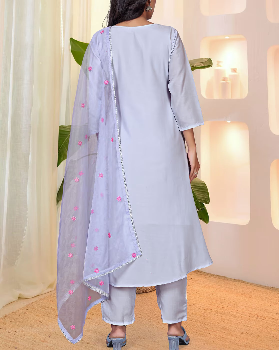 Embroidery Flared Kurta Set