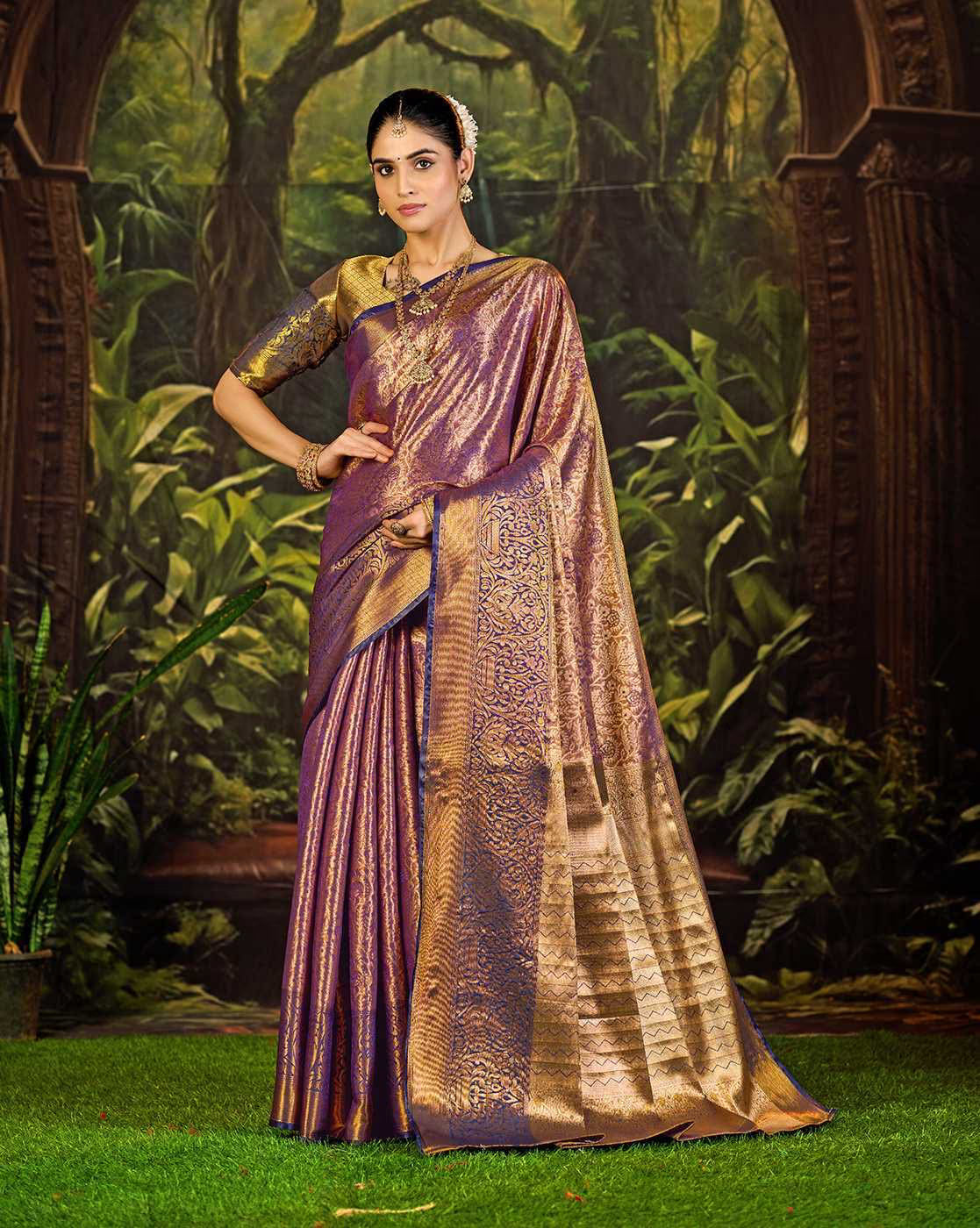 Pure Pattu Kanjivaram Silk Saree with Rich Zari Work