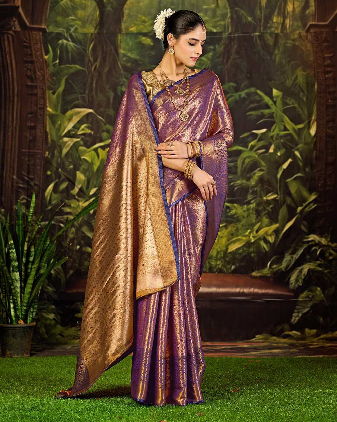 Pure Pattu Kanjivaram Silk Saree with Rich Zari Work