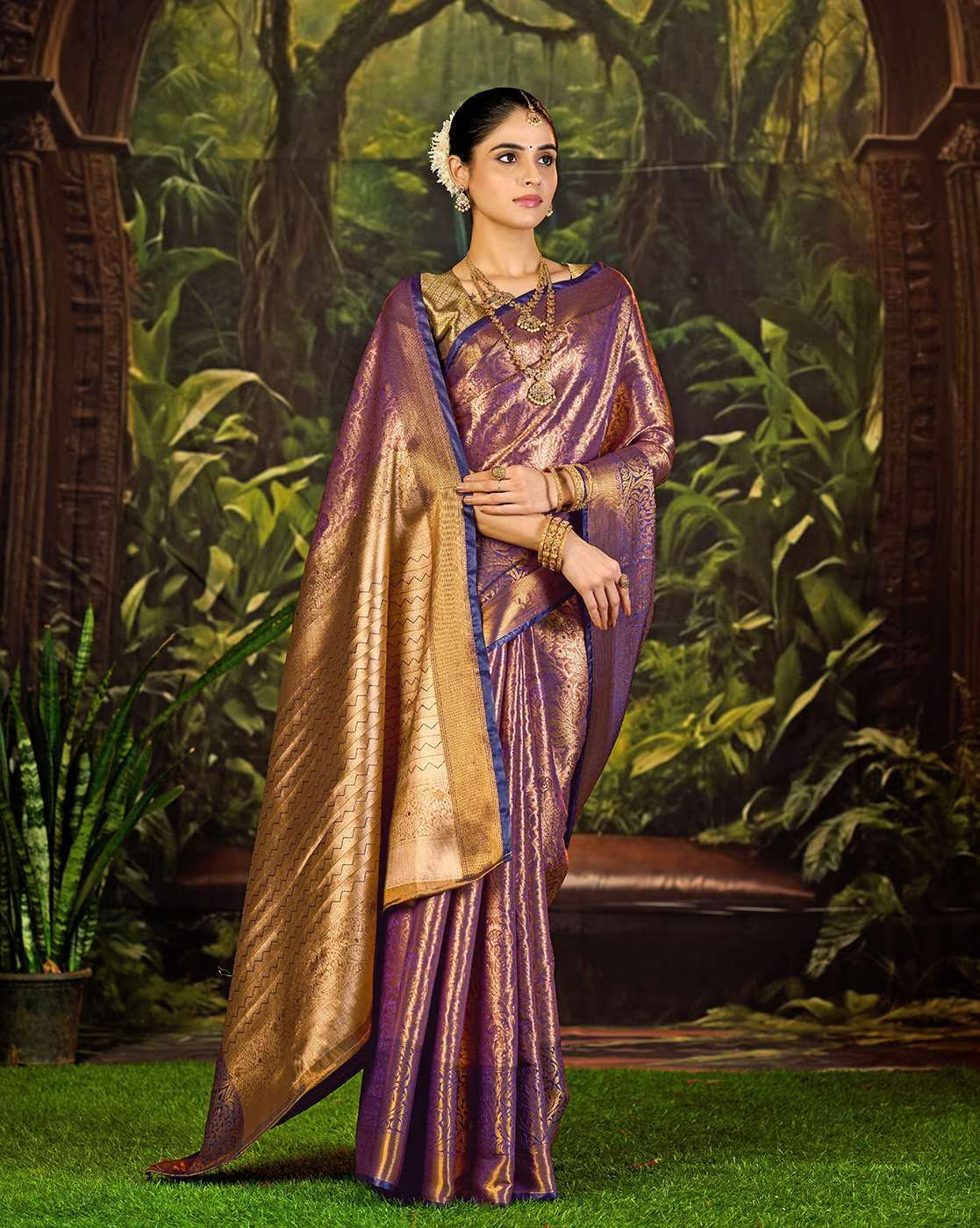 Pure Pattu Kanjivaram Silk Saree with Rich Zari Work