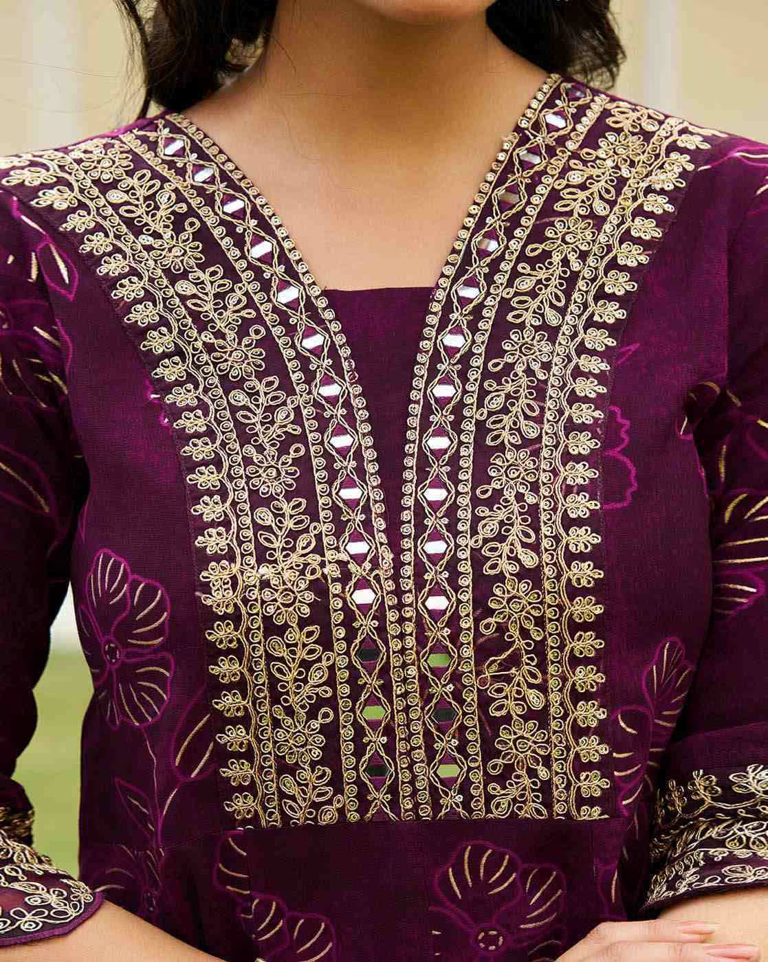 Embroidery Anarkali Kurta Set