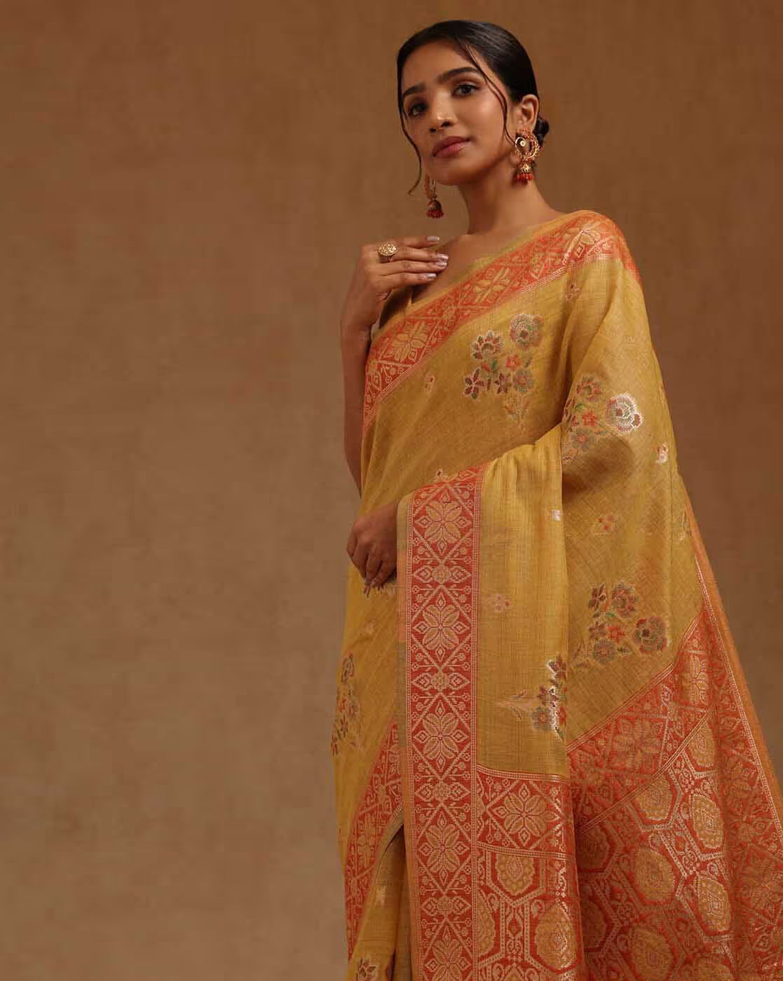 Chanderi Woven Design Saree with Blouse Piece