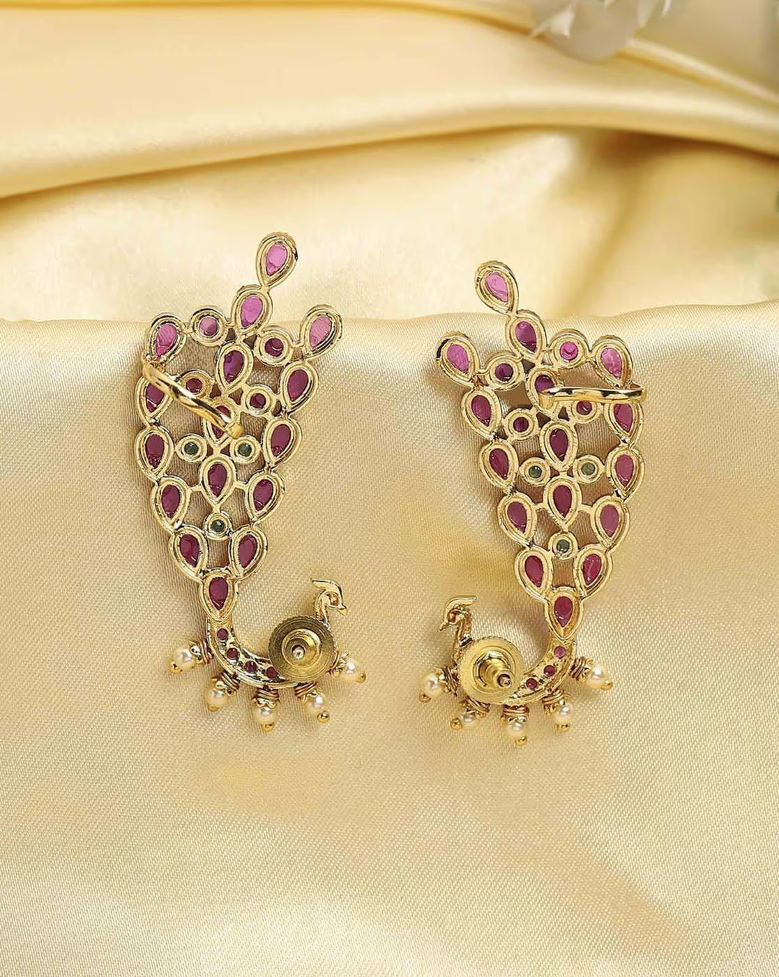 Women Stone-Studded Ear Cuff Earrings | FS