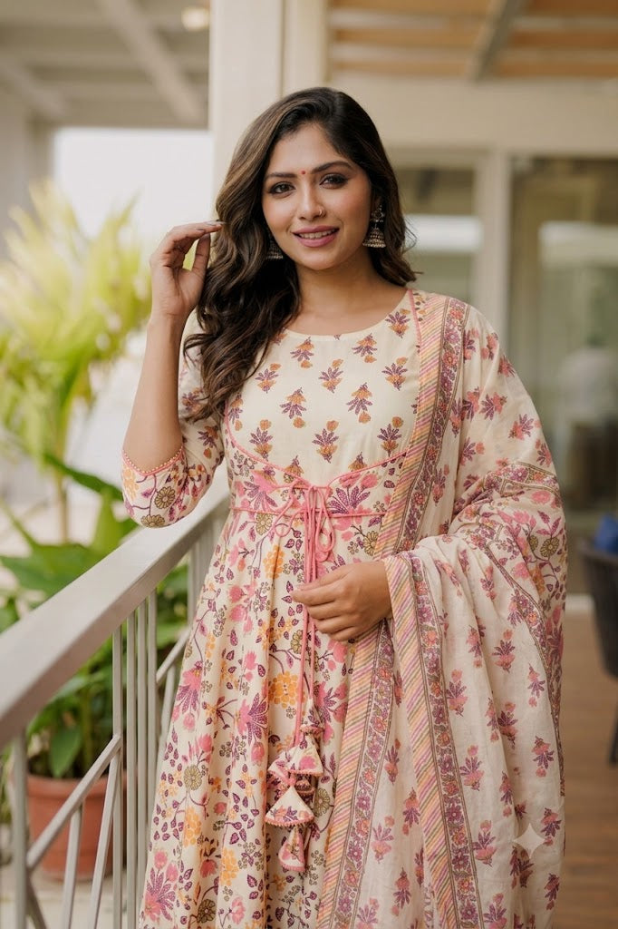 Chandrika Embroidery Cotton Suit Set
