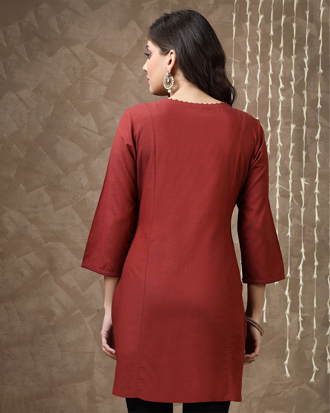 Women Embroidered Straight Tunic