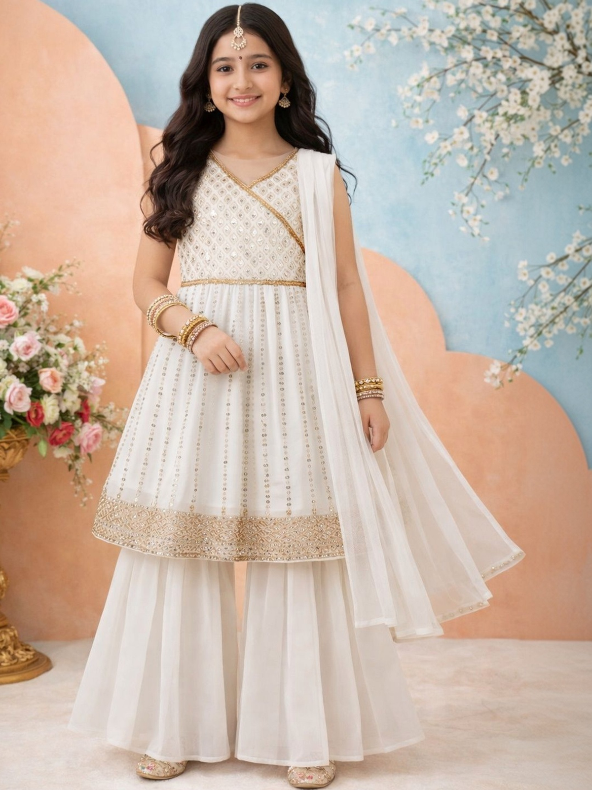 Girls Poly Georgette dress