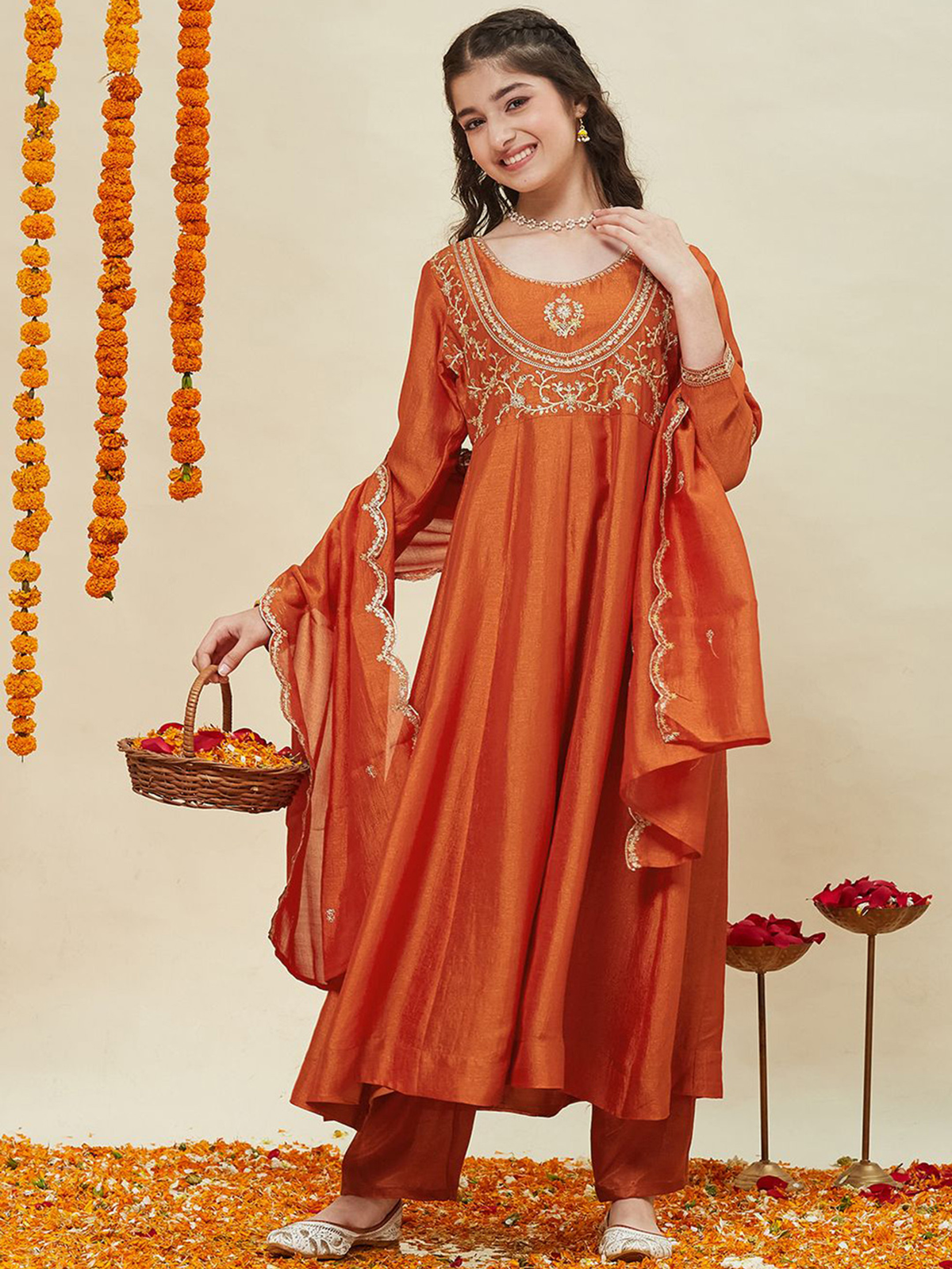 AROMIE Indian Girls Kurta USA - Yellow Festive Outfit