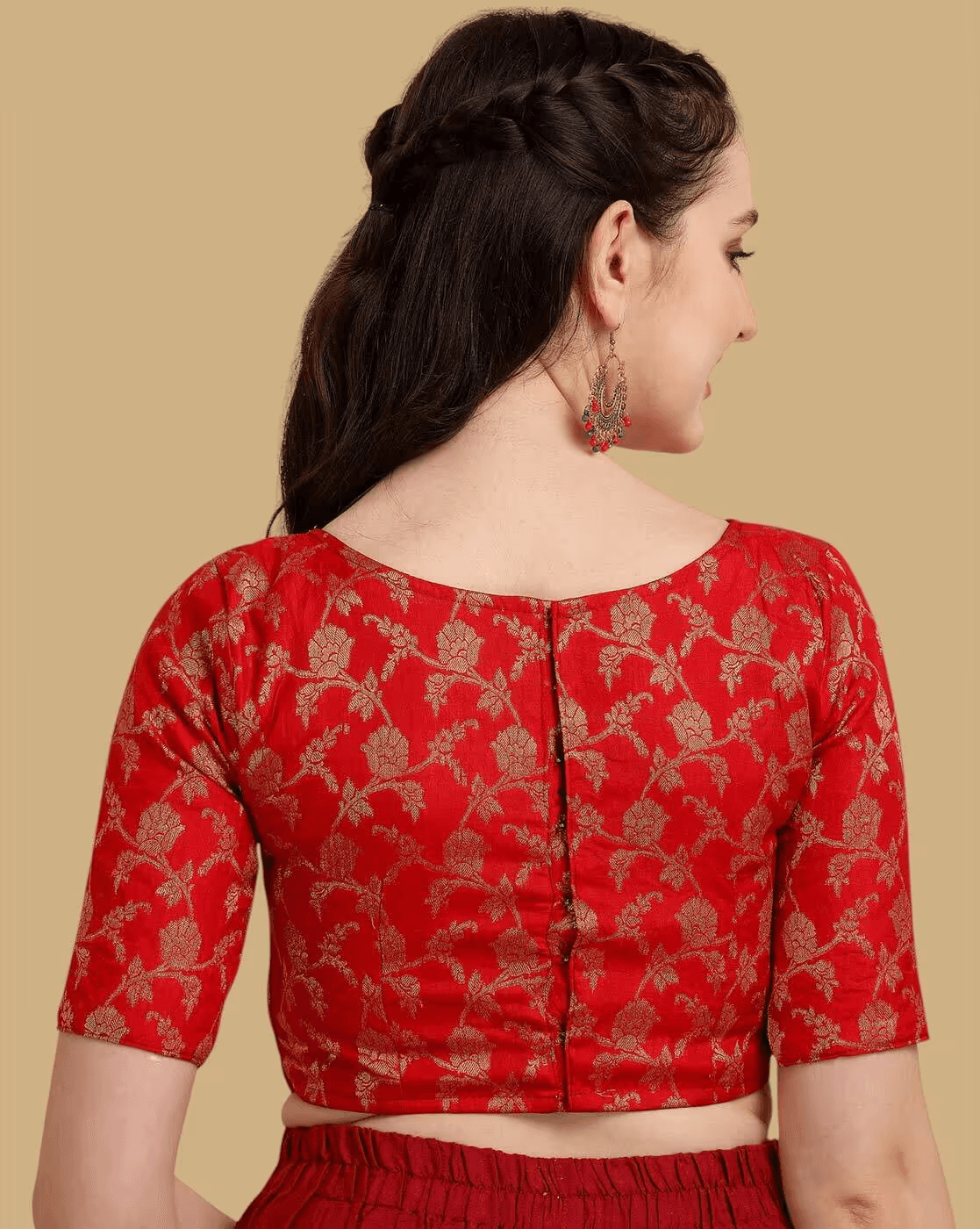 Women Embellished Back Open Blouse