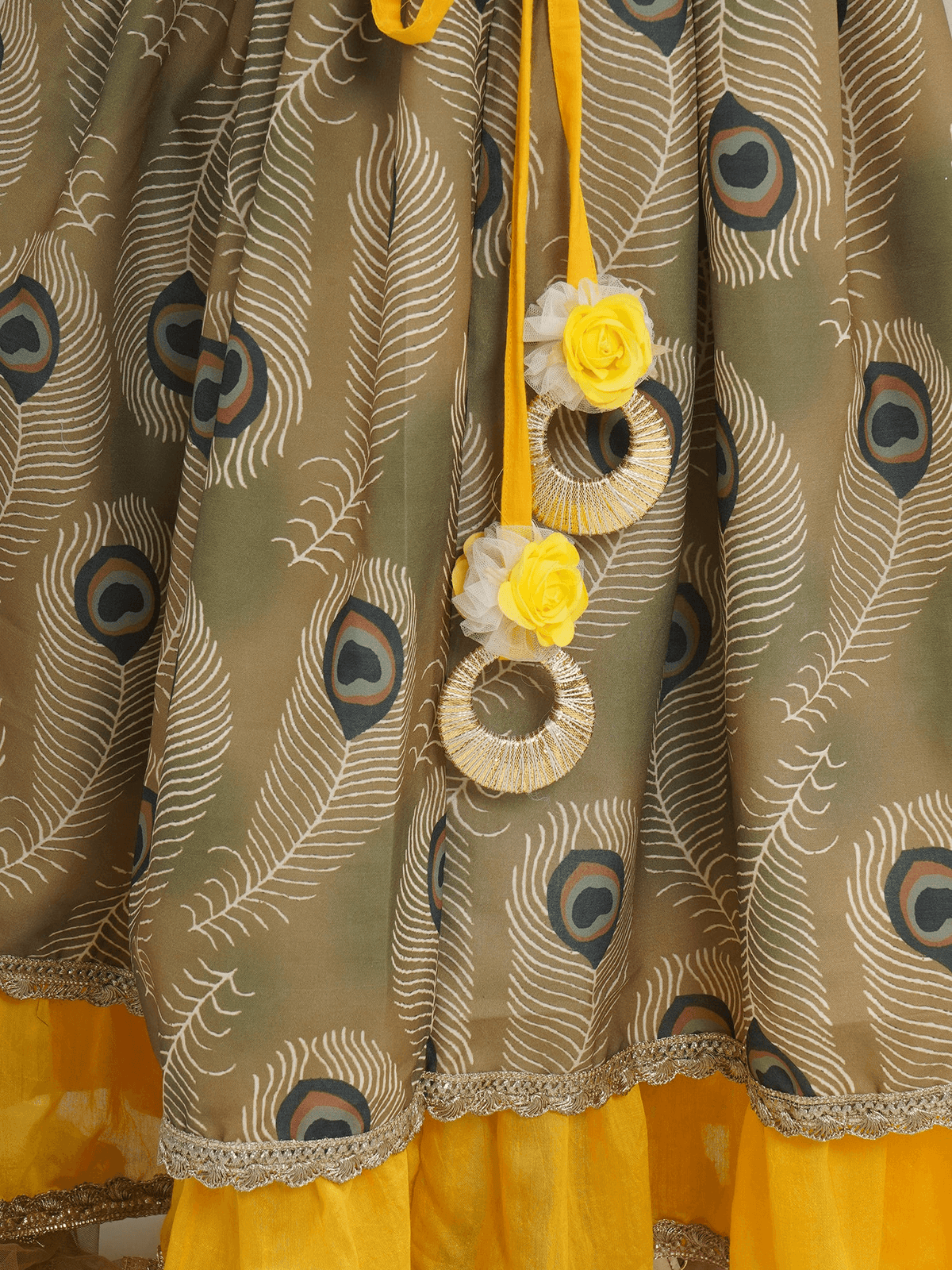 Girls Mor Pankh Lehenga Set