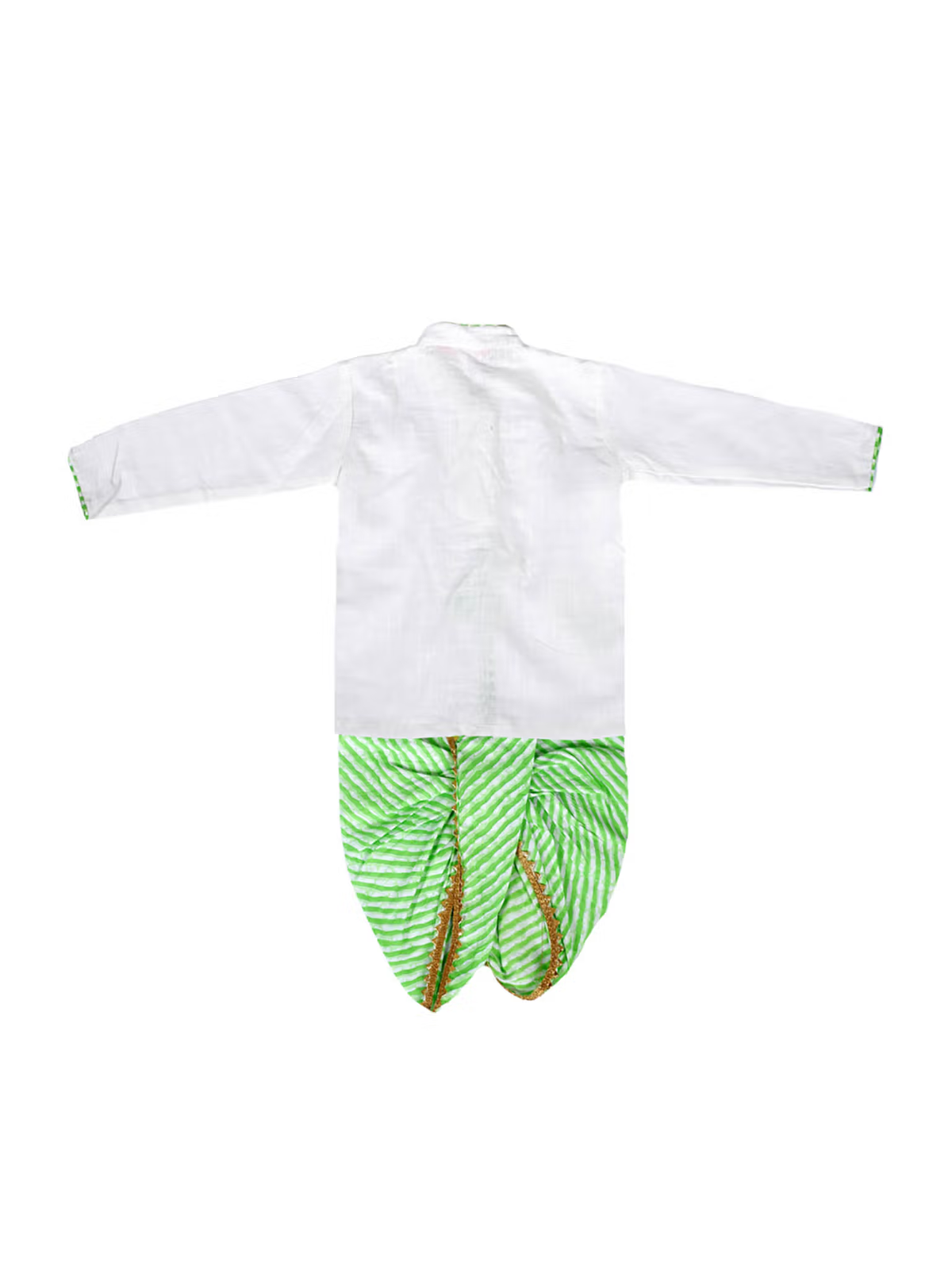 Ethnic Dhoti Kurta for New Born Baby Boy- White (Set of 2)
