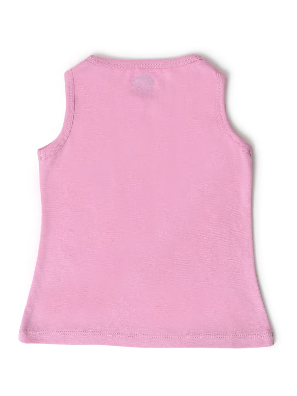 Girls printed sleeveless cotton T-shirt – front view