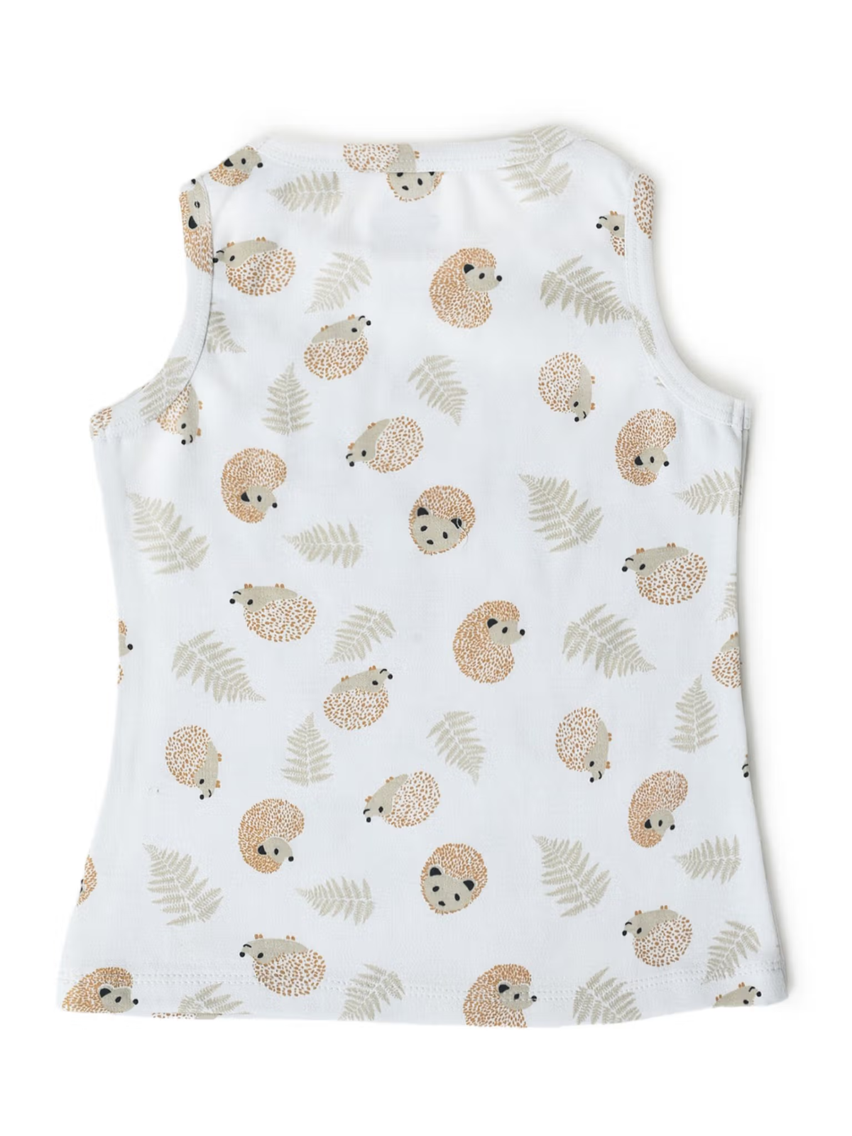 Girls printed sleeveless cotton T-shirt – front view