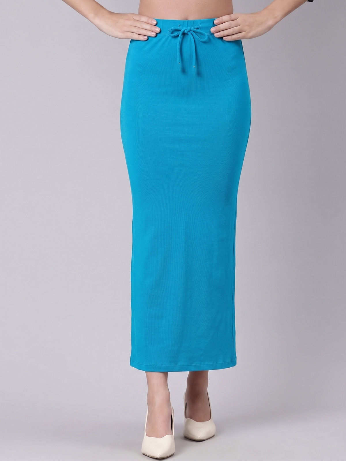 Blue  Cotton Saree Shapewear with Elastic Waistband (Copy) (Copy) (Copy)
