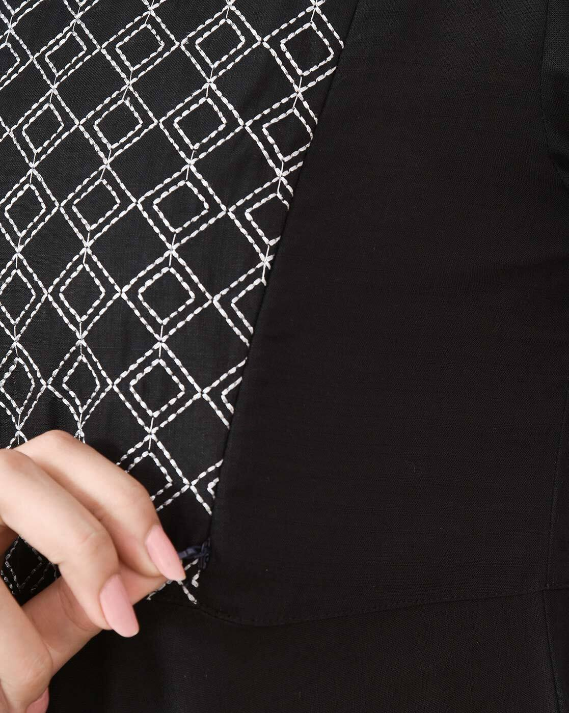 "Geometric print A-line maternity dress with concealed nursing zippers – rayon fabric and round neck"