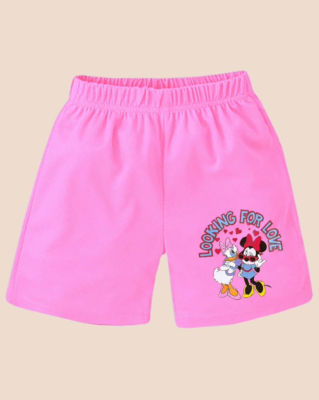 "Pack of 5 girls’ cartoon cotton shorts – colorful, regular fit, breathable and summer-ready"
