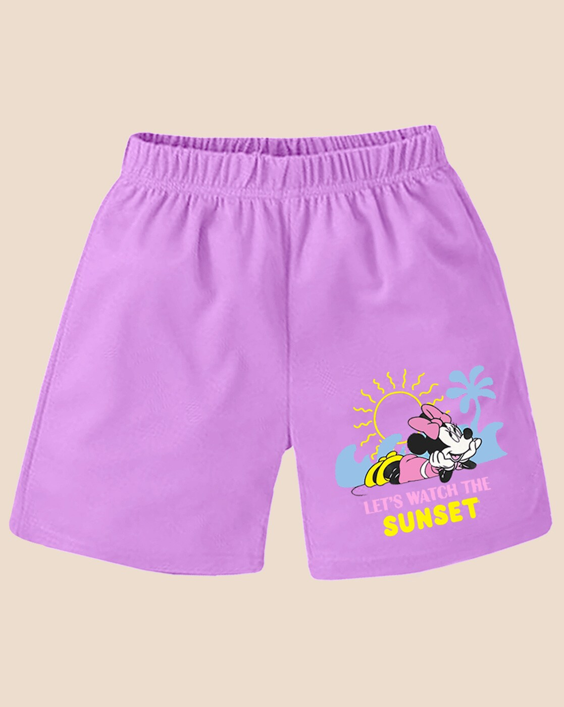 "Pack of 5 girls’ cartoon cotton shorts – colorful, regular fit, breathable and summer-ready"