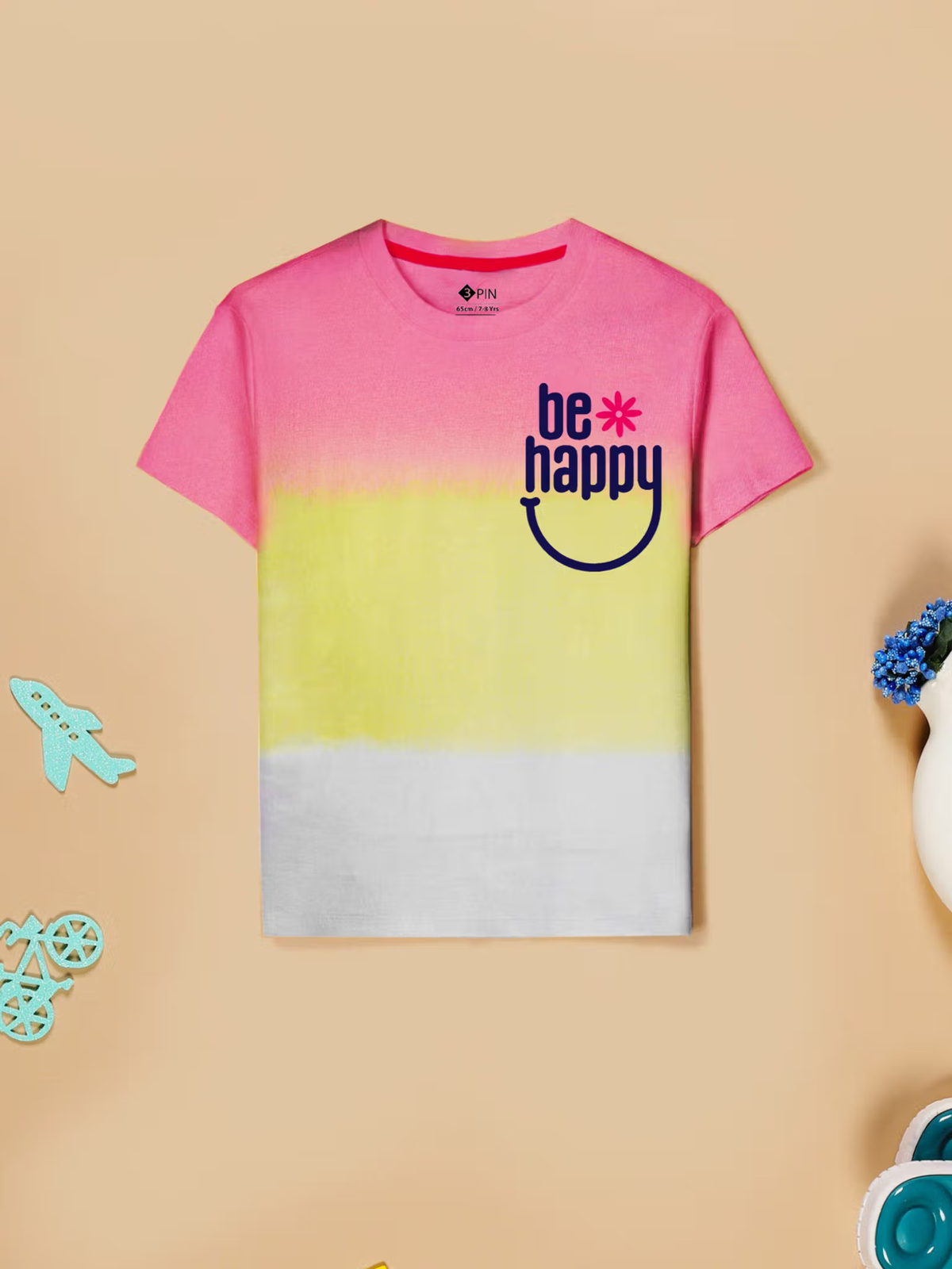 Girls tie-dye cotton t-shirts pack
