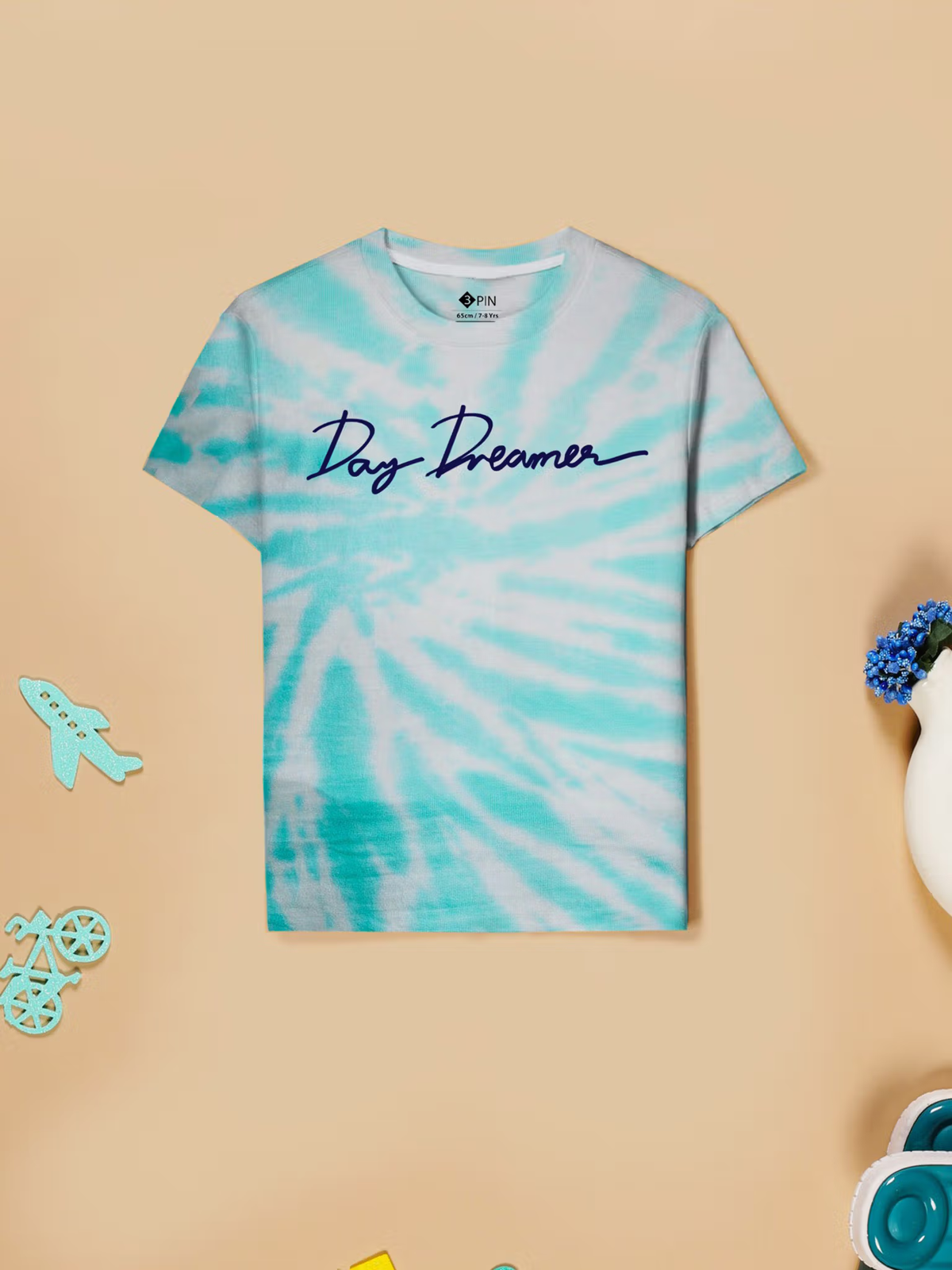 Girls tie-dye cotton t-shirts pack