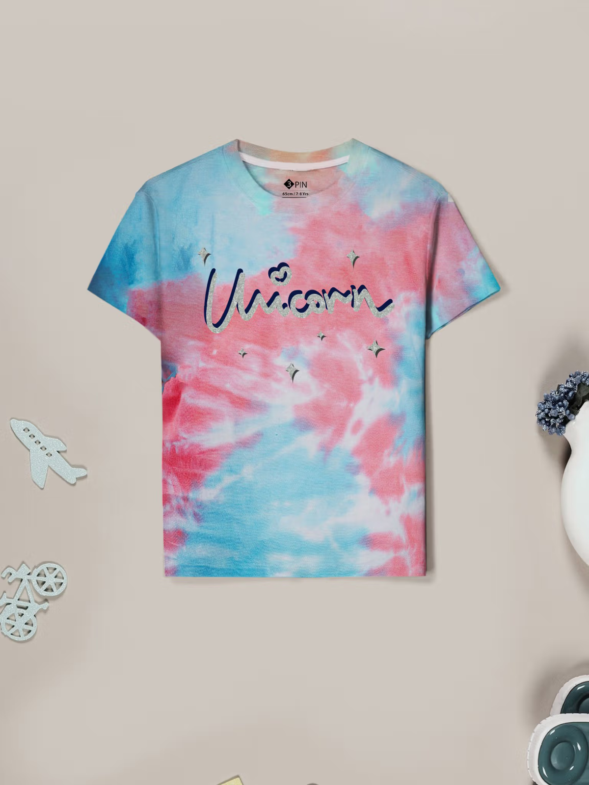 Girls tie-dye cotton t-shirts pack