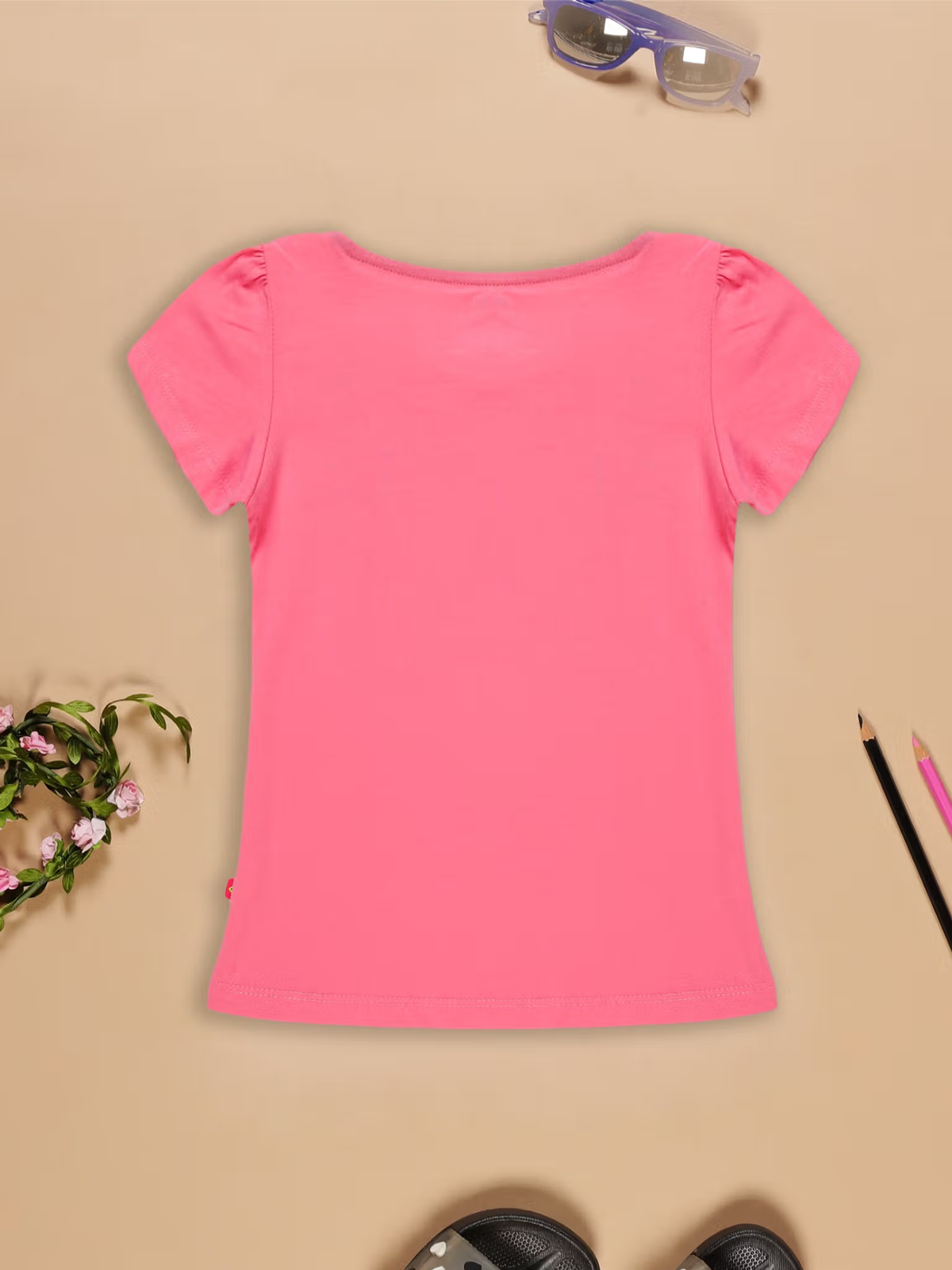 Girls typography print t-shirts pack