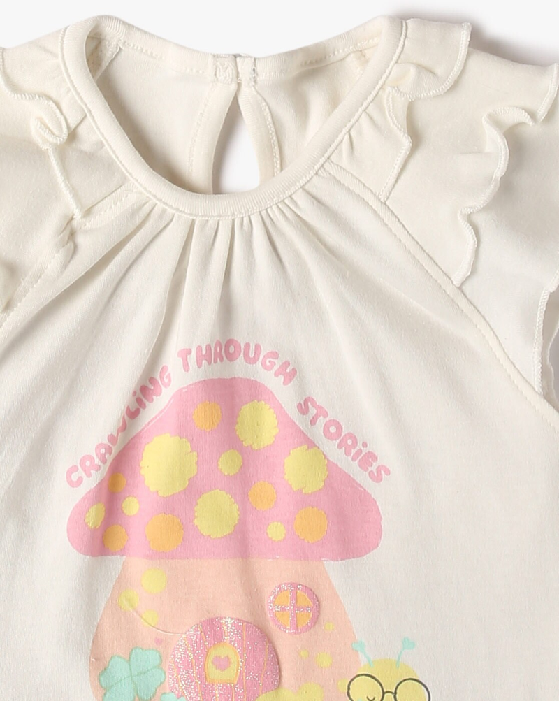 Assorted girls garden bug print cotton t-shirts