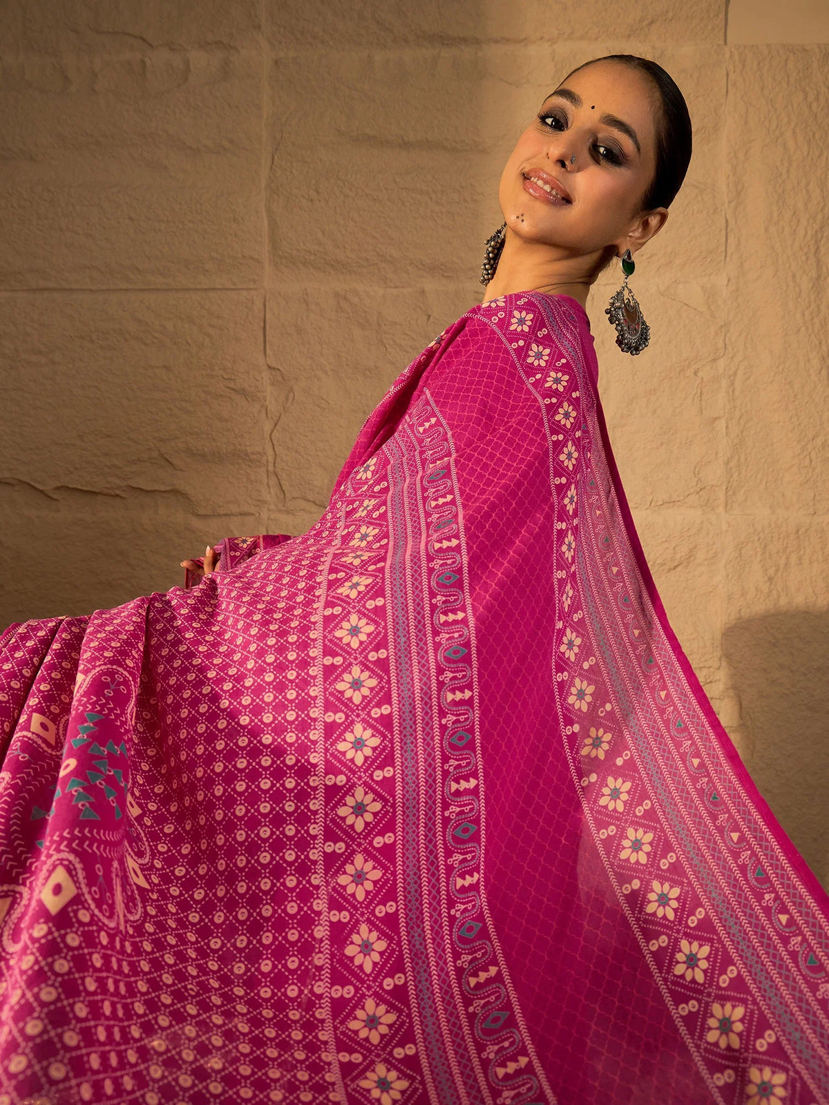 Pink Embroidered Pure Cotton Straight Kurta Sets With Dupatta