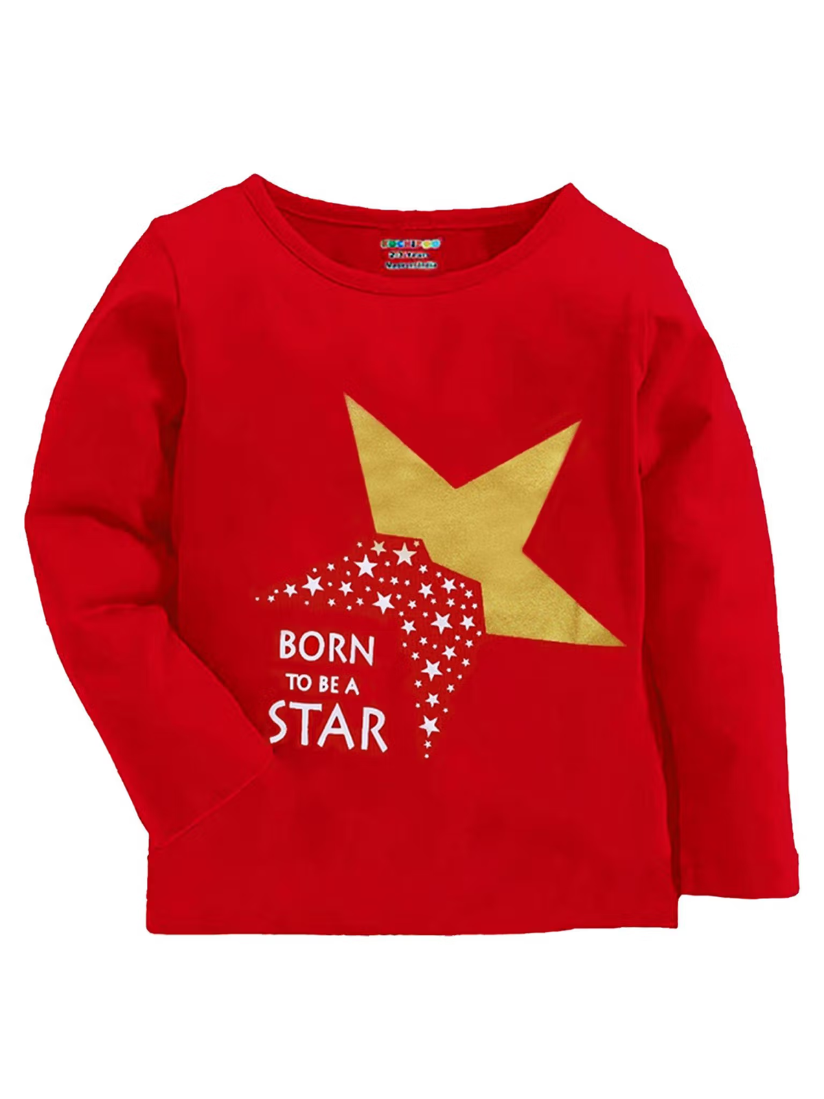 Girls full sleeve cotton blend t-shirts with graphic print