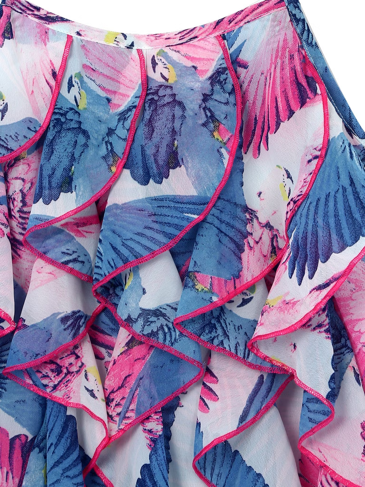 Girls multi-coloured sleeveless printed top