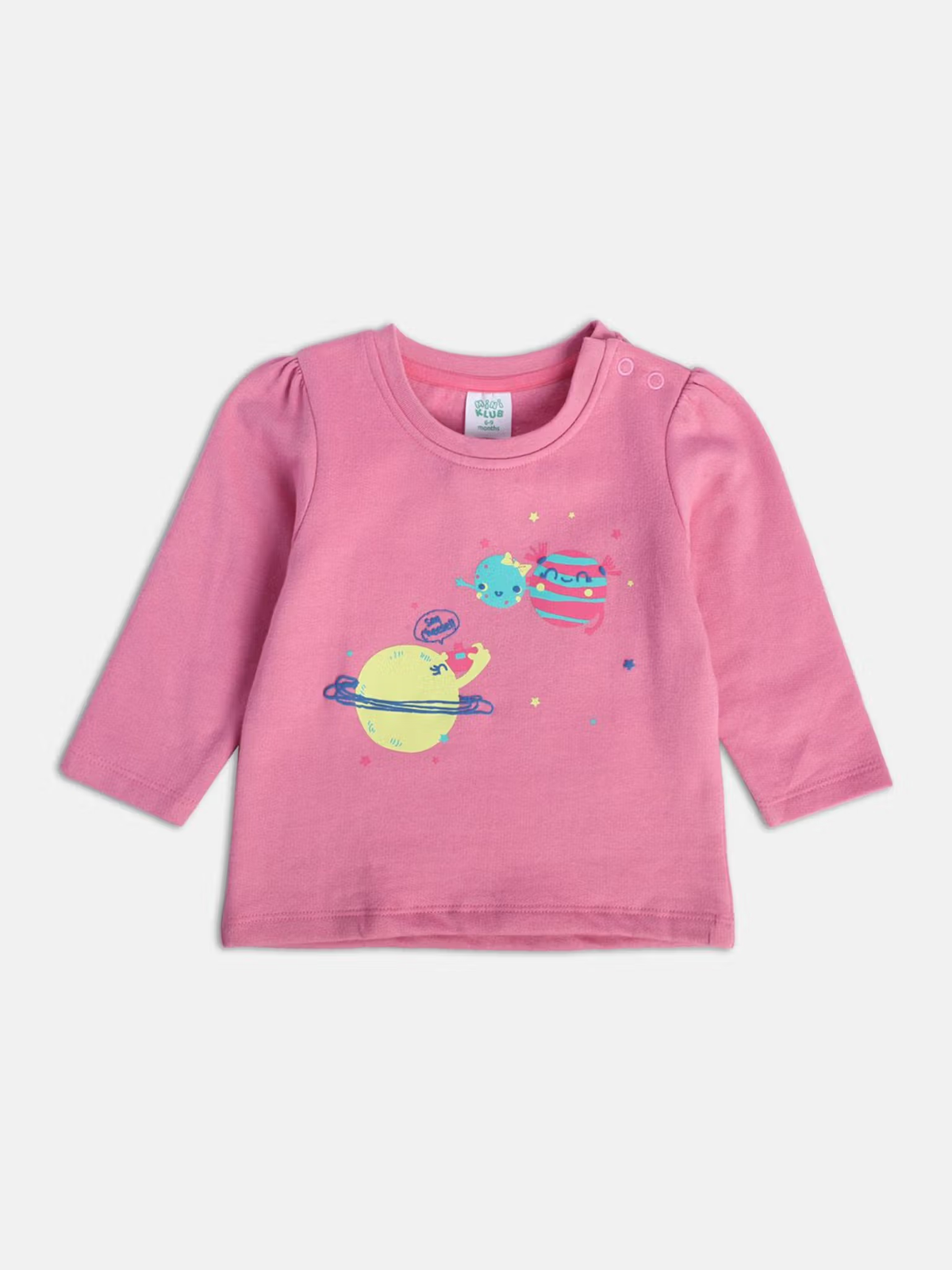 Newborn baby girl cotton printed tops pack