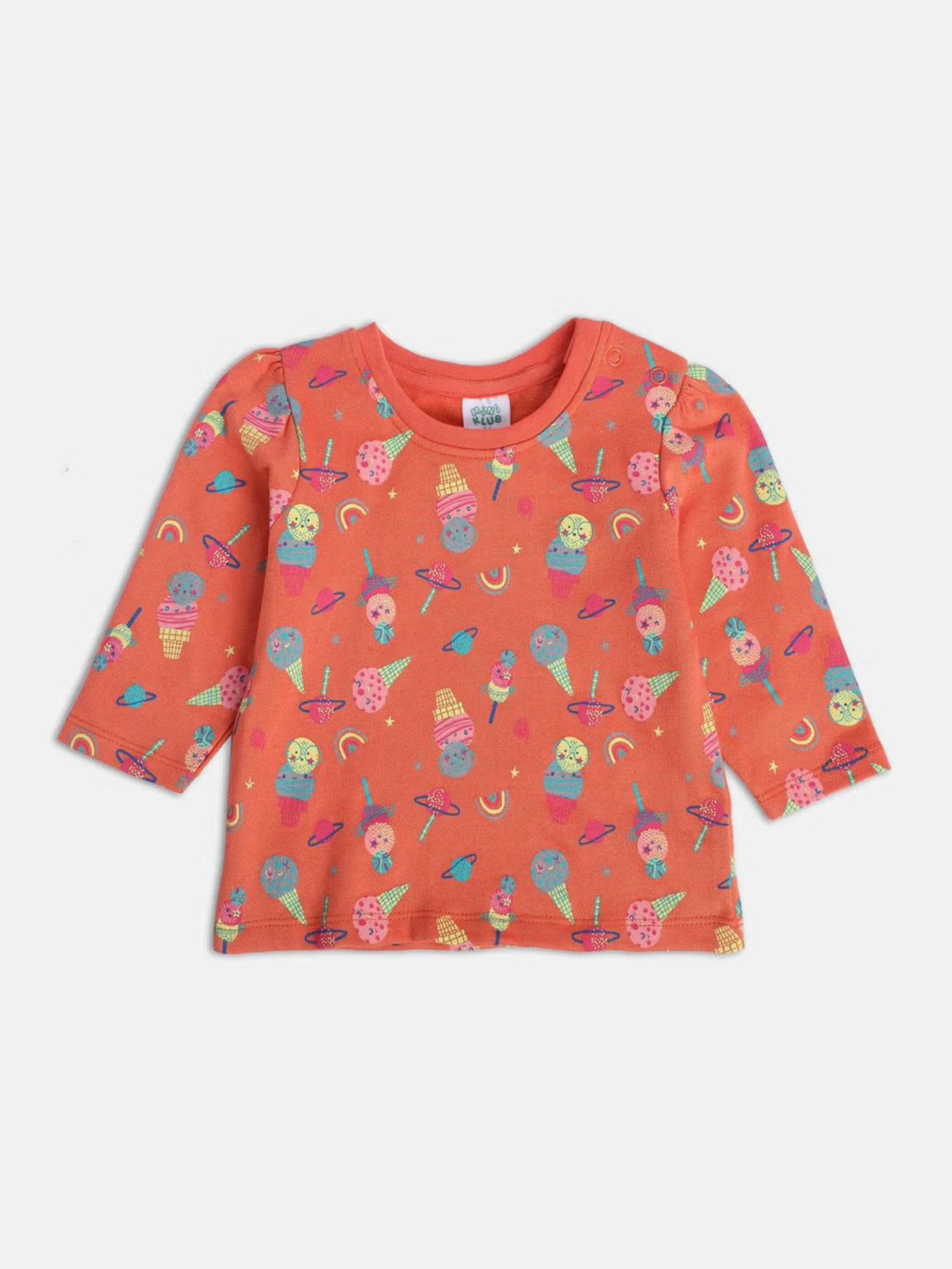 Newborn baby girl cotton printed tops pack