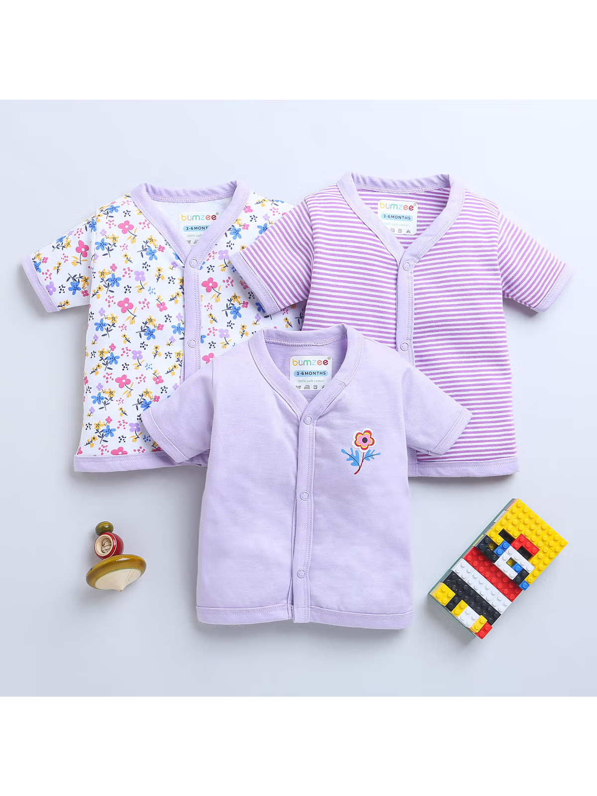 White floral cotton jablas for girls