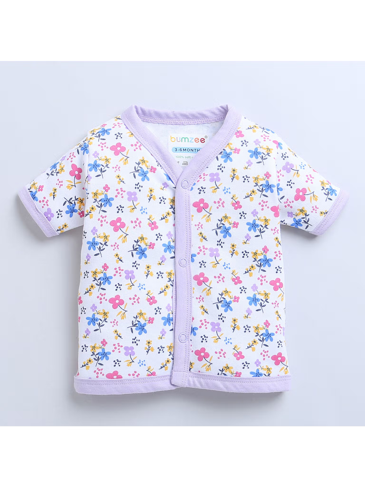 White floral cotton jablas for girls