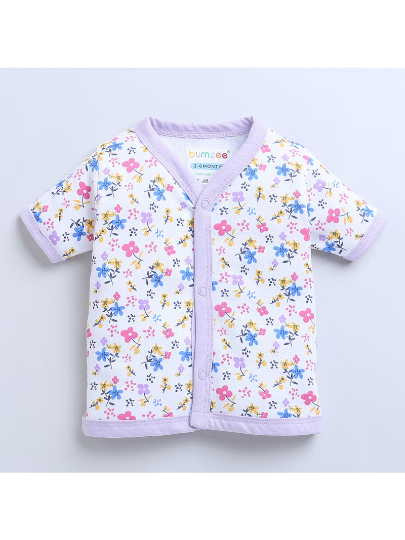 White floral cotton jablas for girls