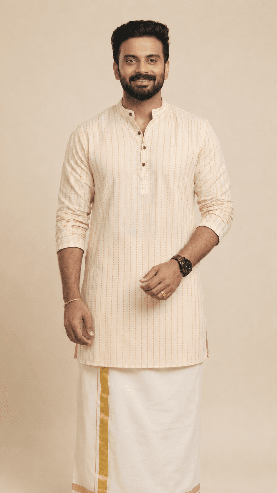 Woven Pattern Men’s Kurta