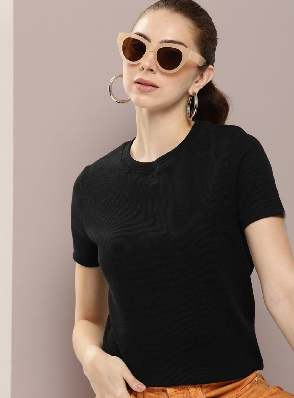 Affordable Ribbed T-Shirt Women - Trendy Style