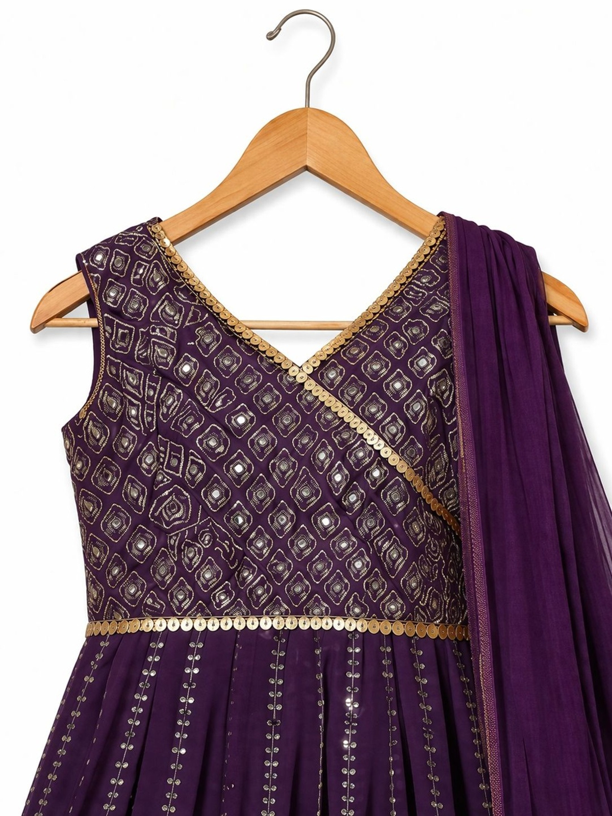 Girls Poly Georgette Kurta Set