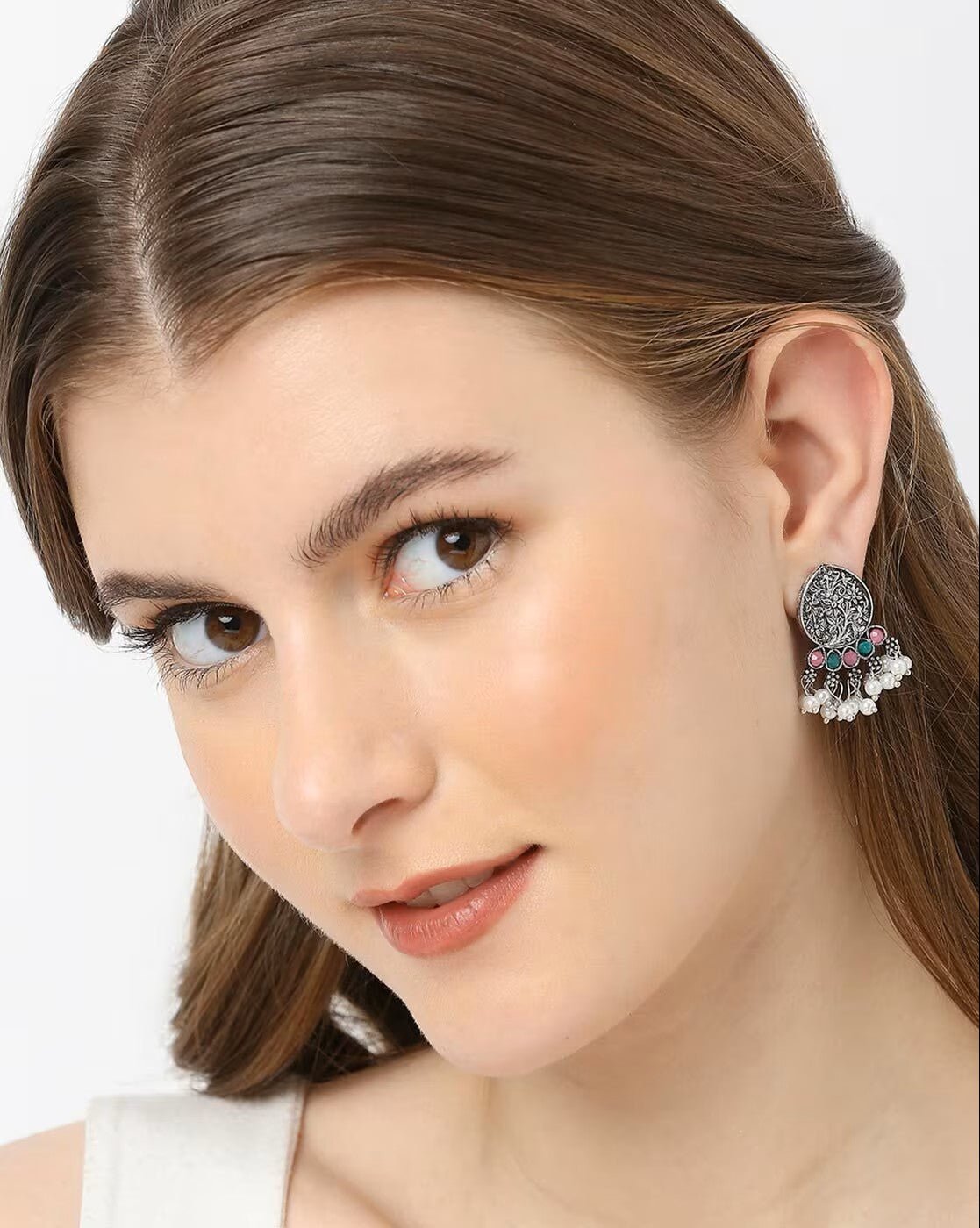 Boho Oxidized Drop Earrings Set – Pack of 3 Stylish Metal Earrings for Women - aromie