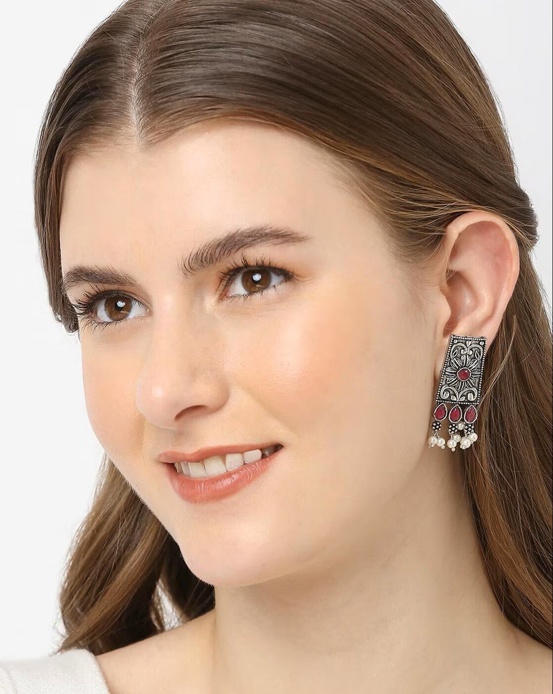 Boho Oxidized Drop Earrings Set – Pack of 3 Stylish Metal Earrings for Women - aromie