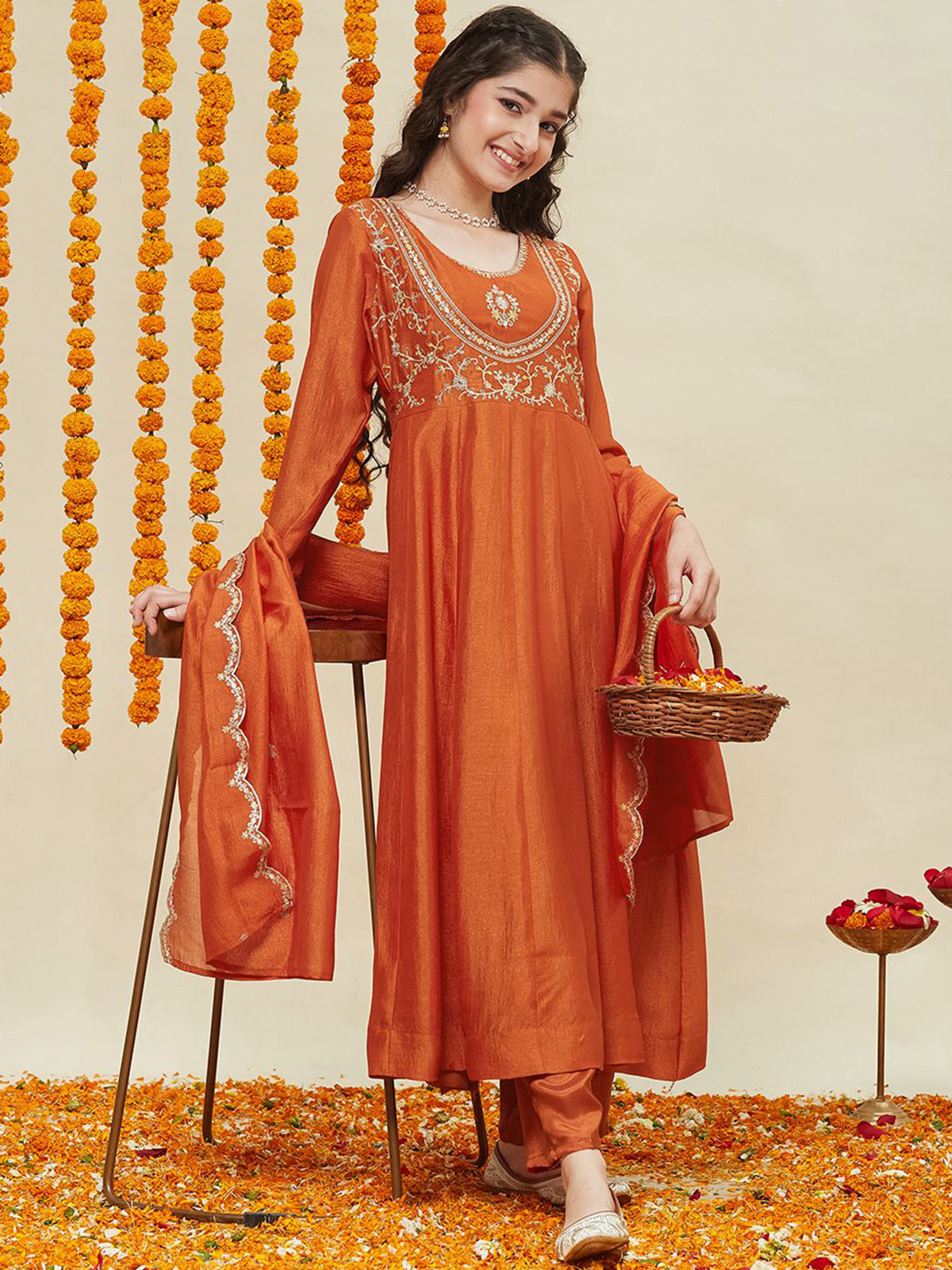 AROMIE Indian Girls Kurta USA - Yellow Festive Outfit