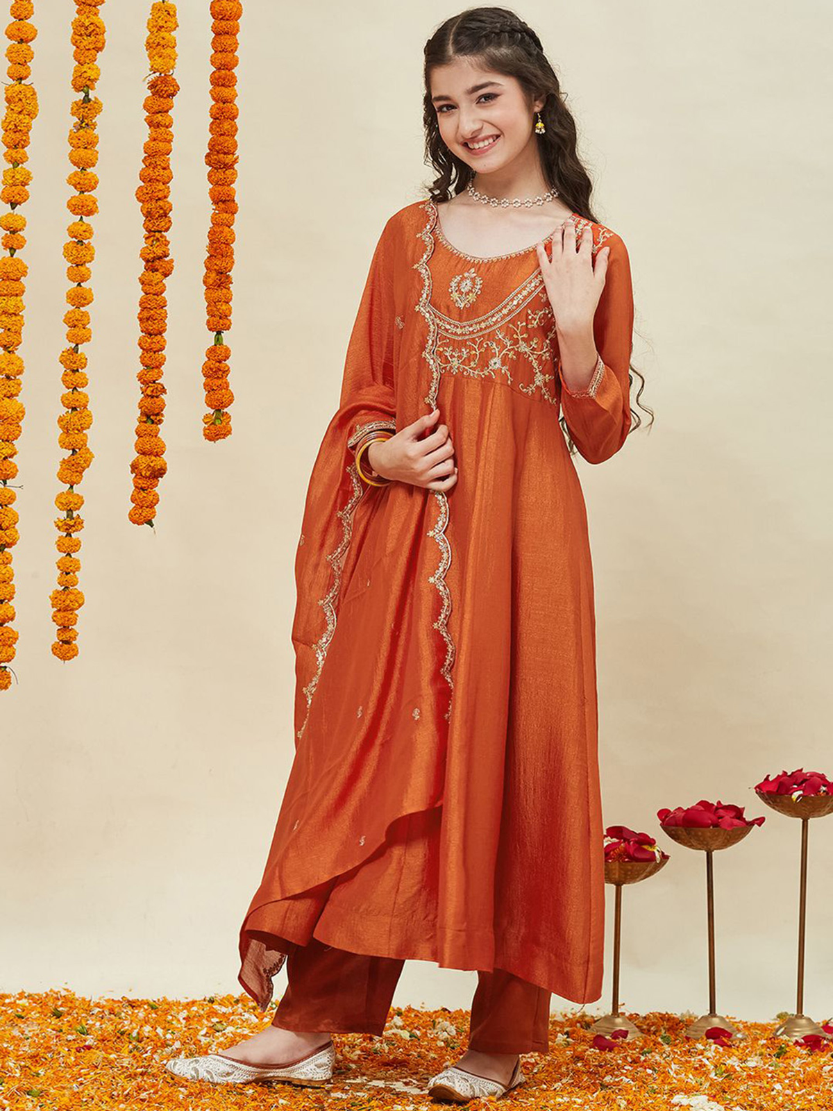 AROMIE Indian Girls Kurta USA - Yellow Festive Outfit