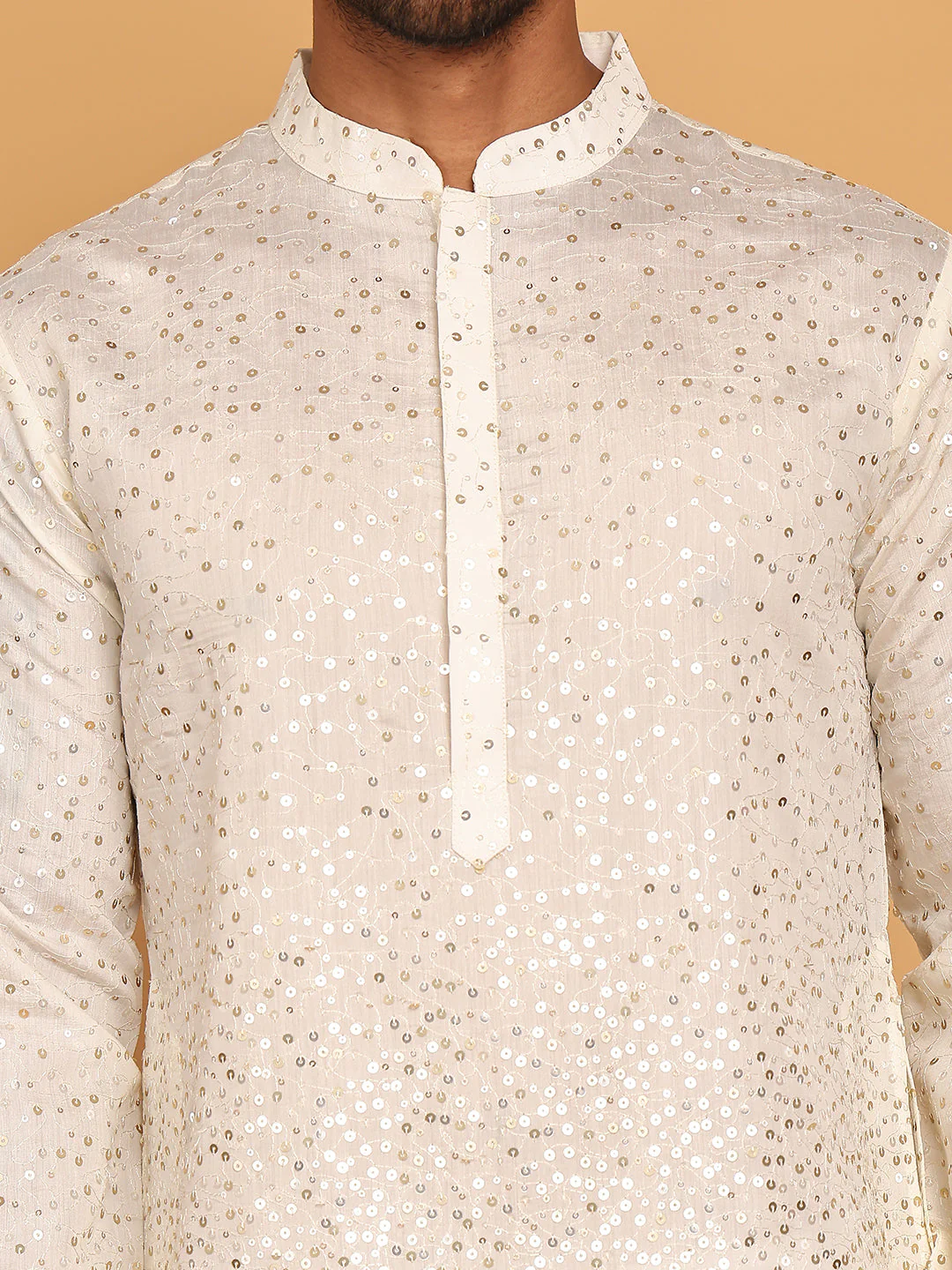 Premium Embroidered and Sequins Silk Blend Kurtas.