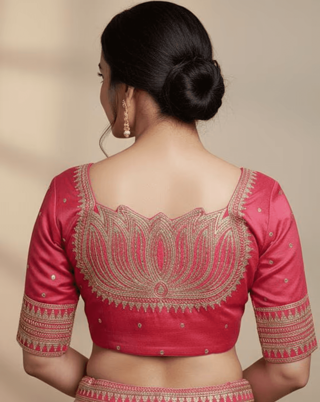 Embroidery Front Open Blouse