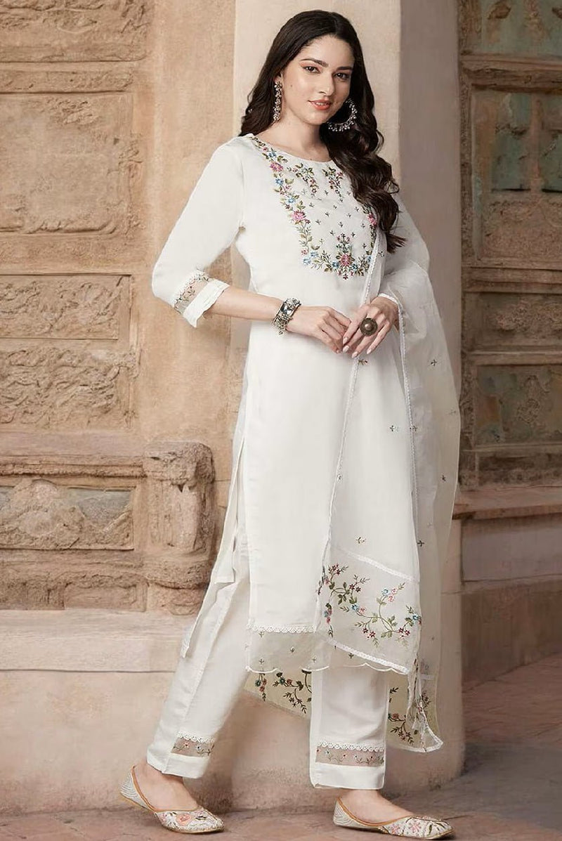 Chanderi Silk Kurta Set Canada for Women