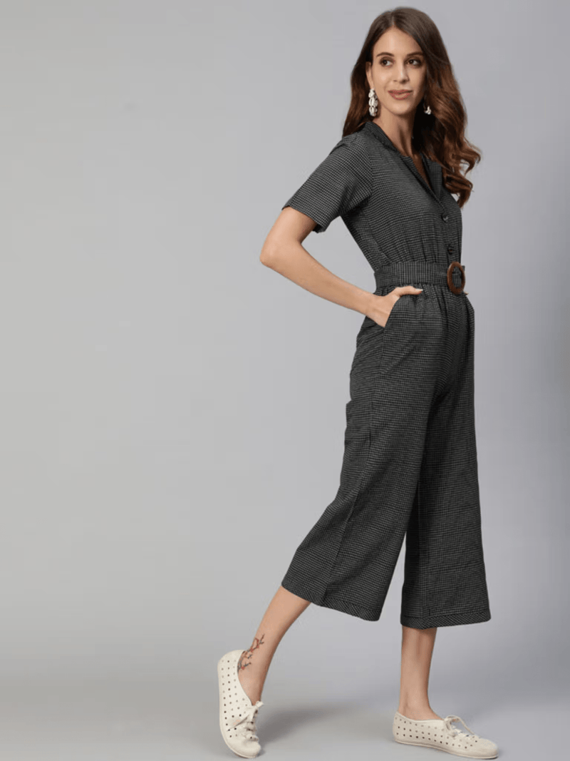 Checkered Jumpsuit for Women - Stylish and Chic