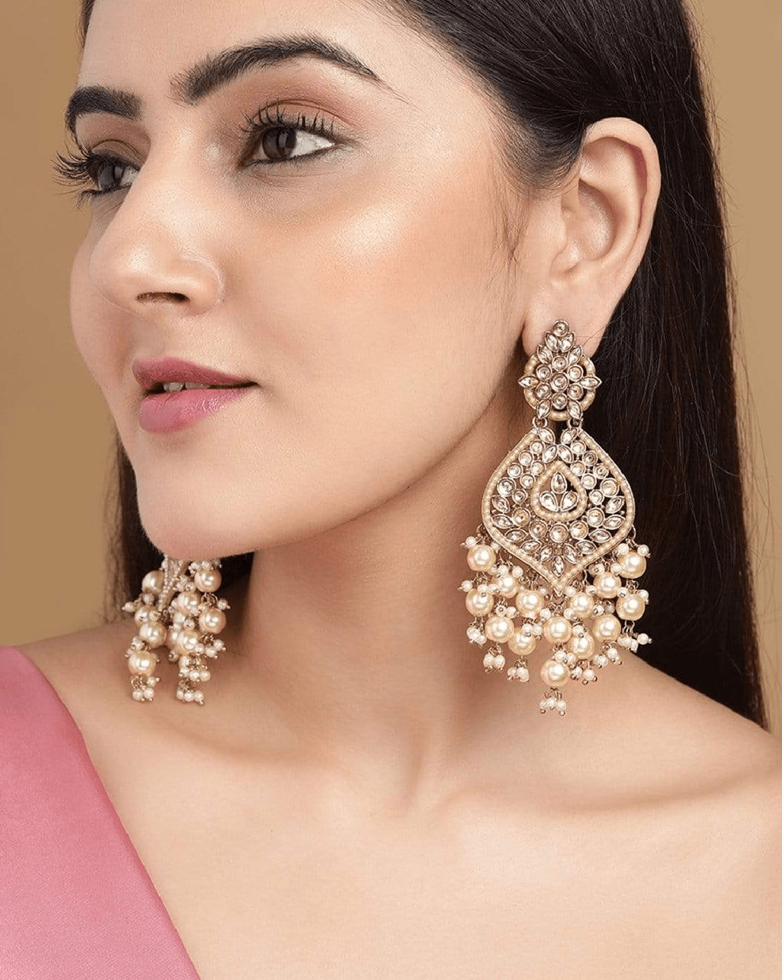 Classic Metal Jhumka Earrings for Women – Lightweight Ethnic Wear - aromie