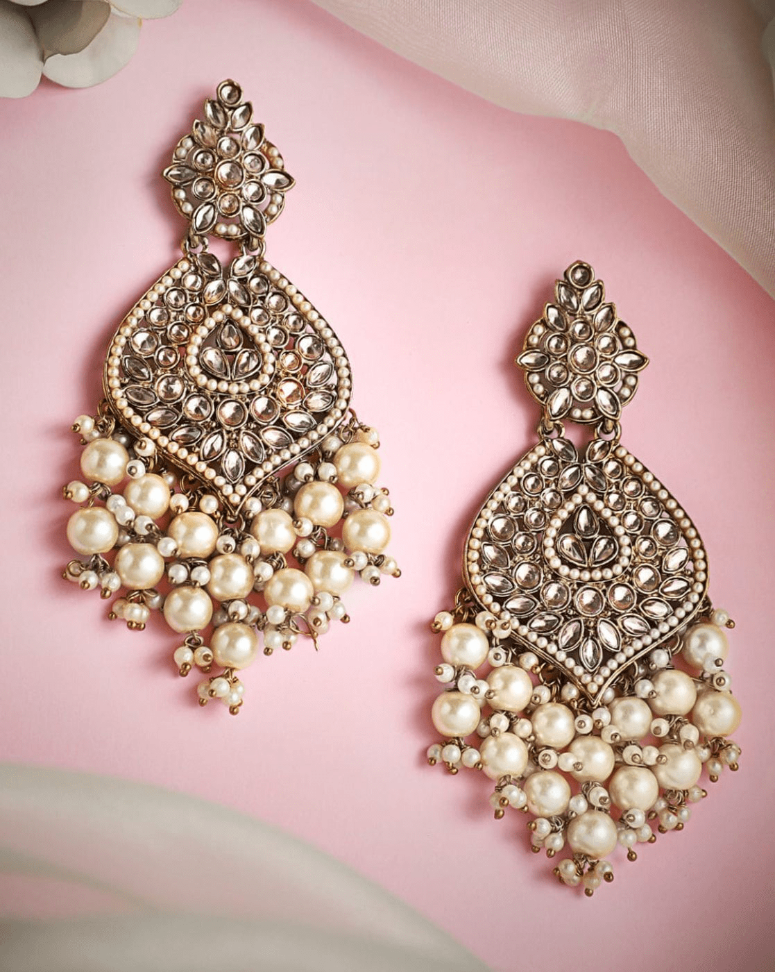 Classic Metal Jhumka Earrings for Women – Lightweight Ethnic Wear - aromie